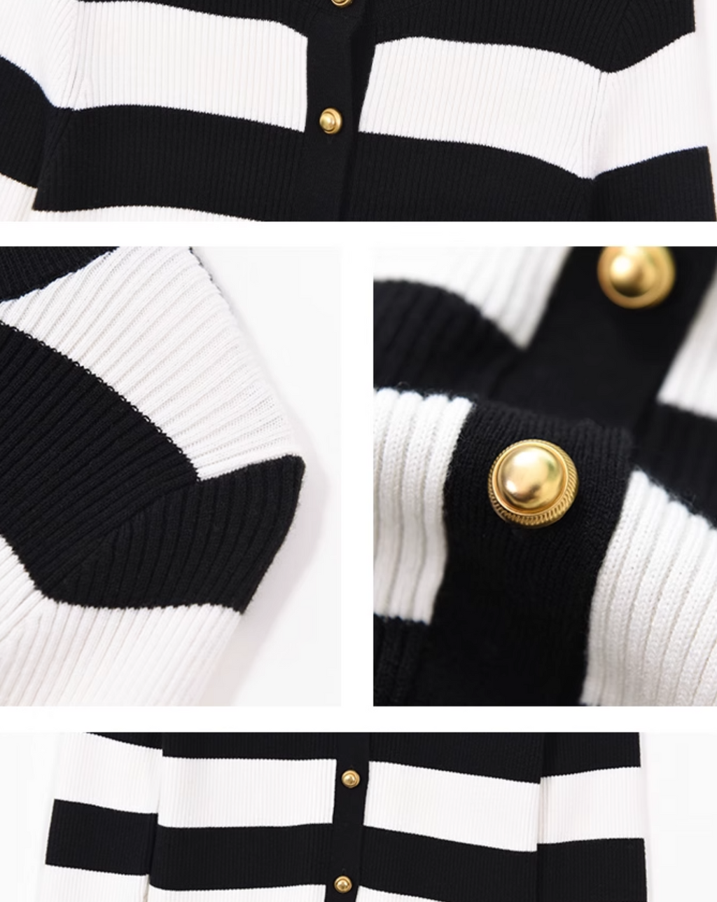 Striped cardigan tops