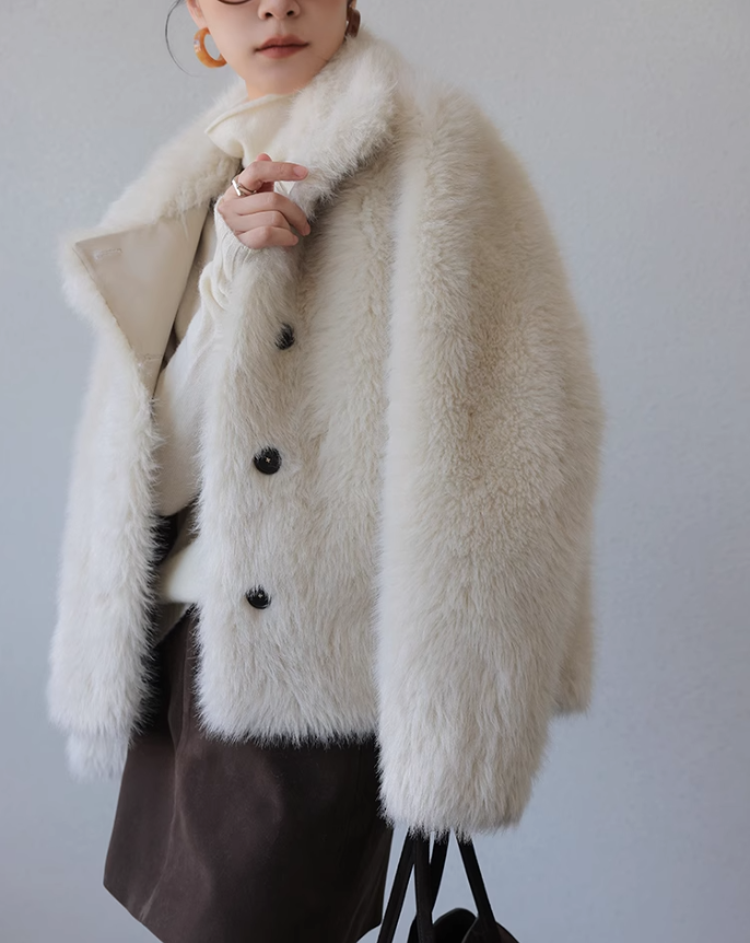 Off-white sheep coat