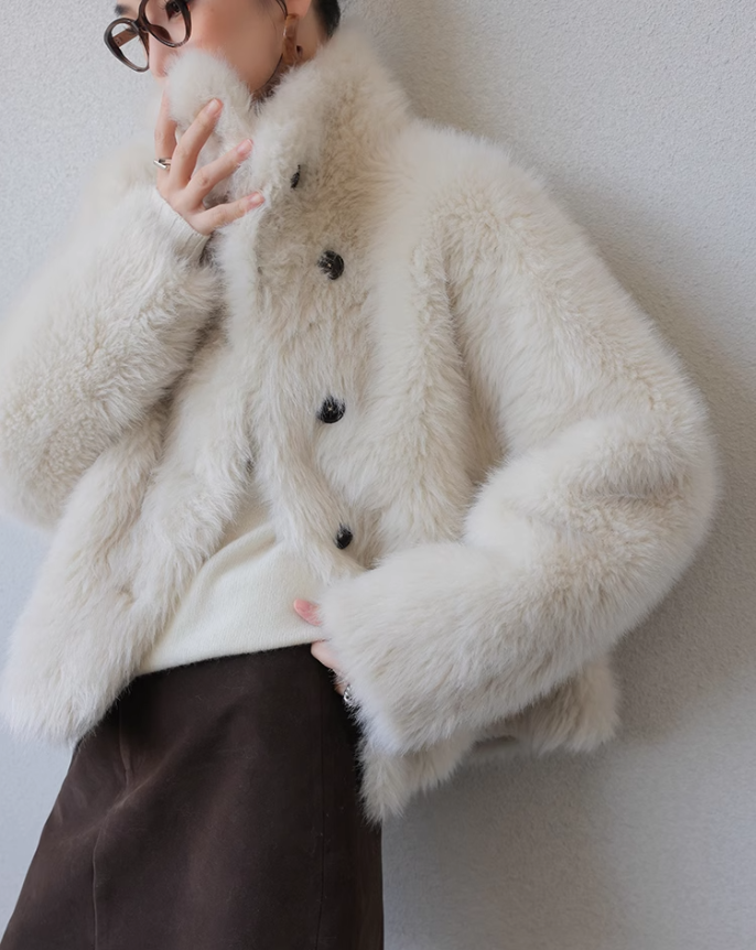 Off-white sheep coat