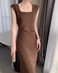 Elegant tight square neck dress (long sleeves)
