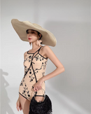 Floral Embroidered One-Piece Swimwear