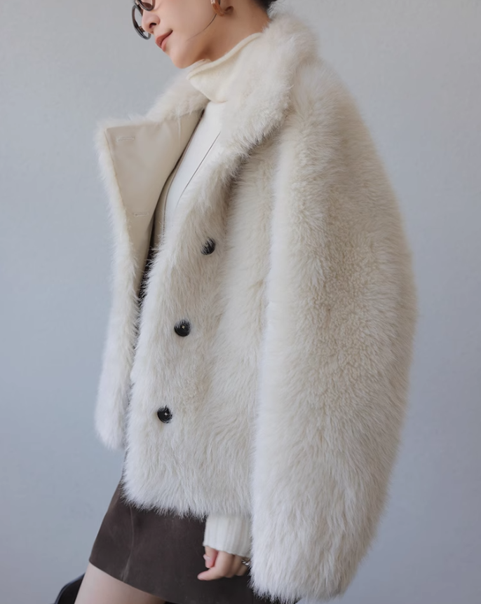 Off-white sheep coat