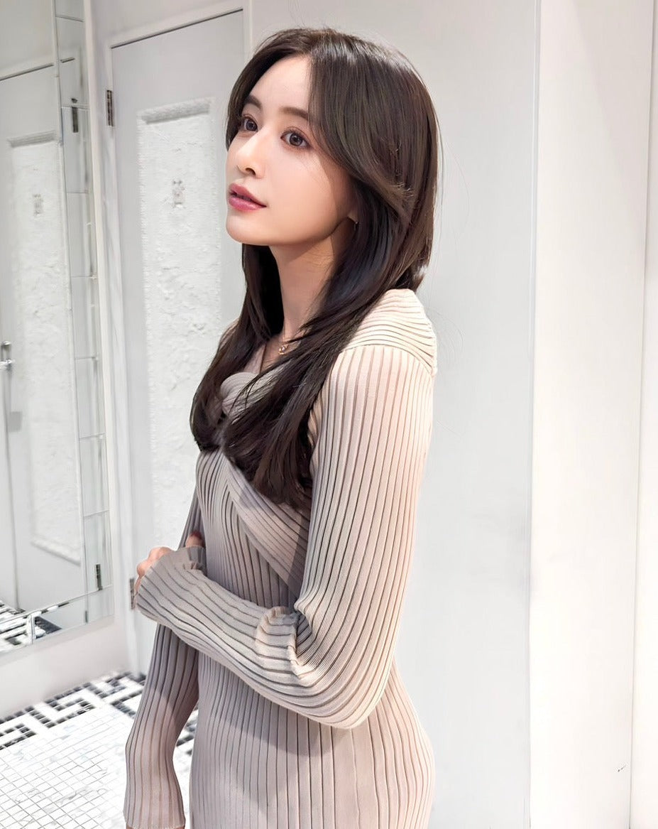 Cross knit dress