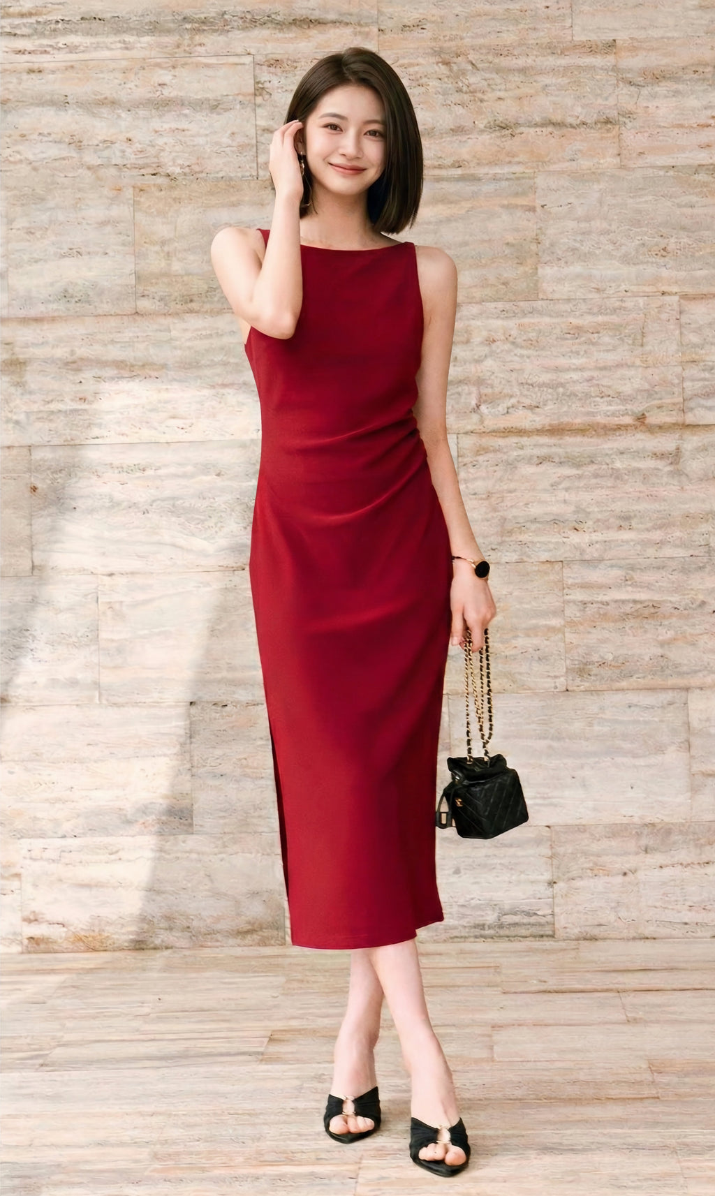 Luxury slit long dress