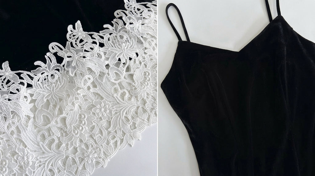 Velvet mermaid lace dress