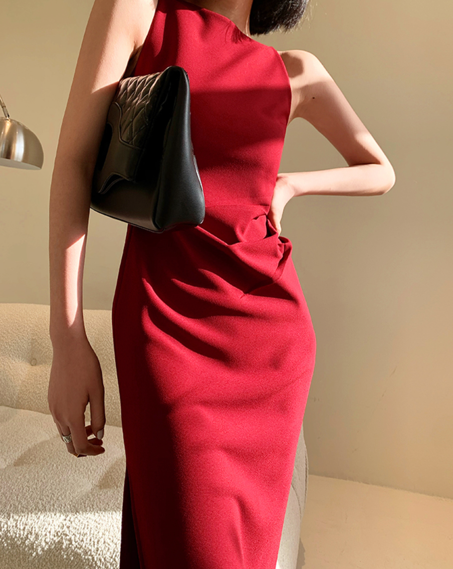 Luxury slit long dress