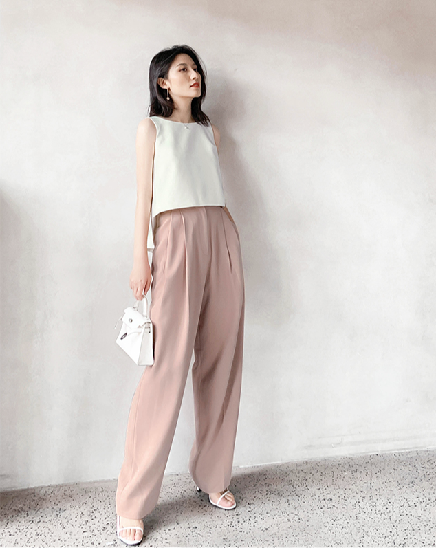 Back ribbon top (White)