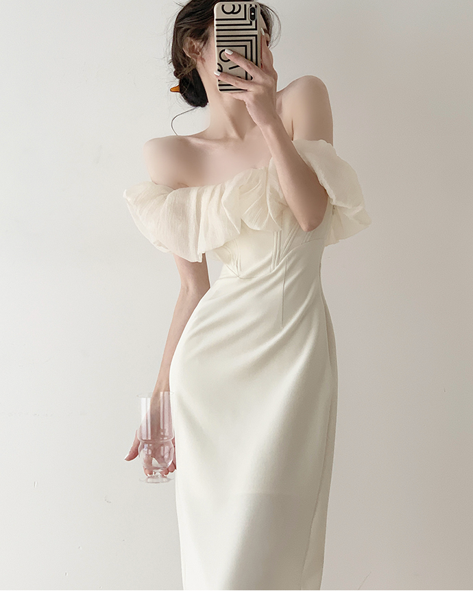 Off shoulder white dress