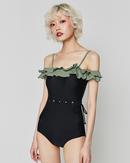 Chest frill ennui swimwear