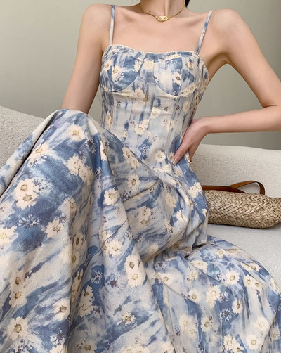 【 RINA着用 】Vintage flower dress