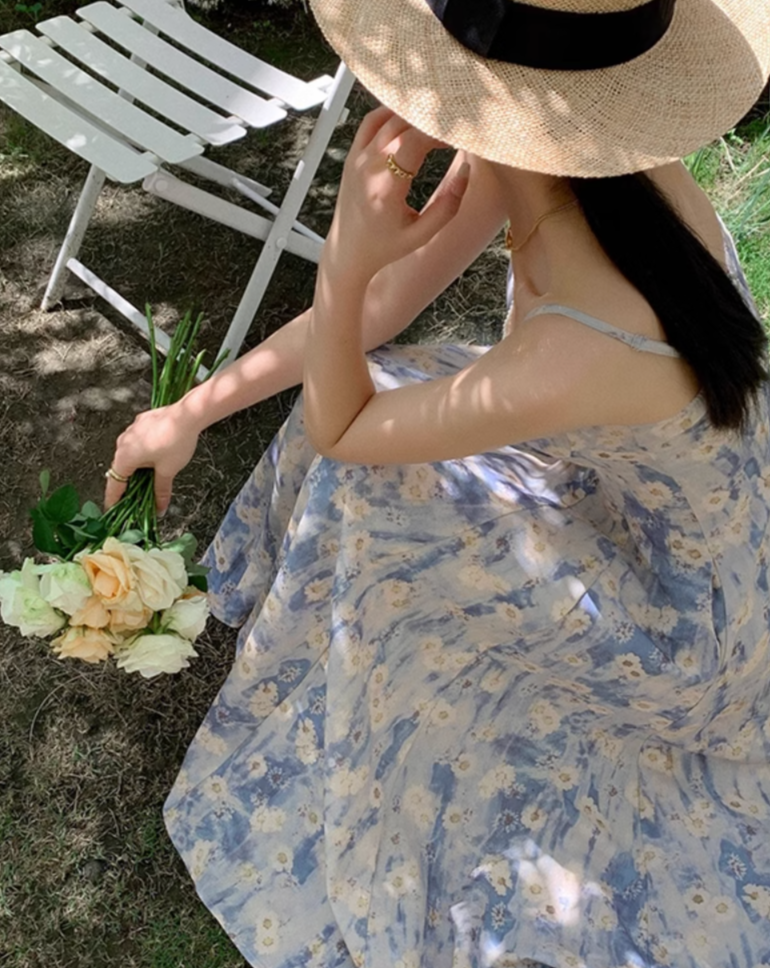 [Worn by RINA] Vintage flower dress
