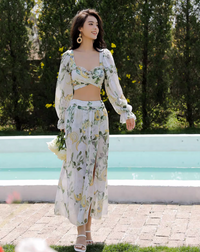 Chiffon one-piece swimwear