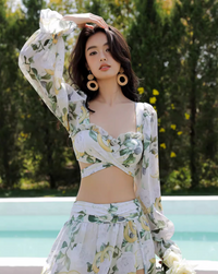 Chiffon one-piece swimwear