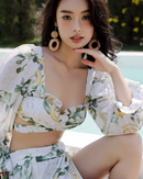 Chiffon one-piece swimwear