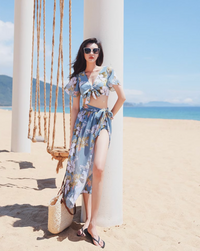 French sense one-piece swimwear