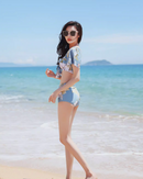 French sense one-piece swimwear