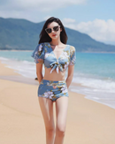 French sense one-piece swimwear